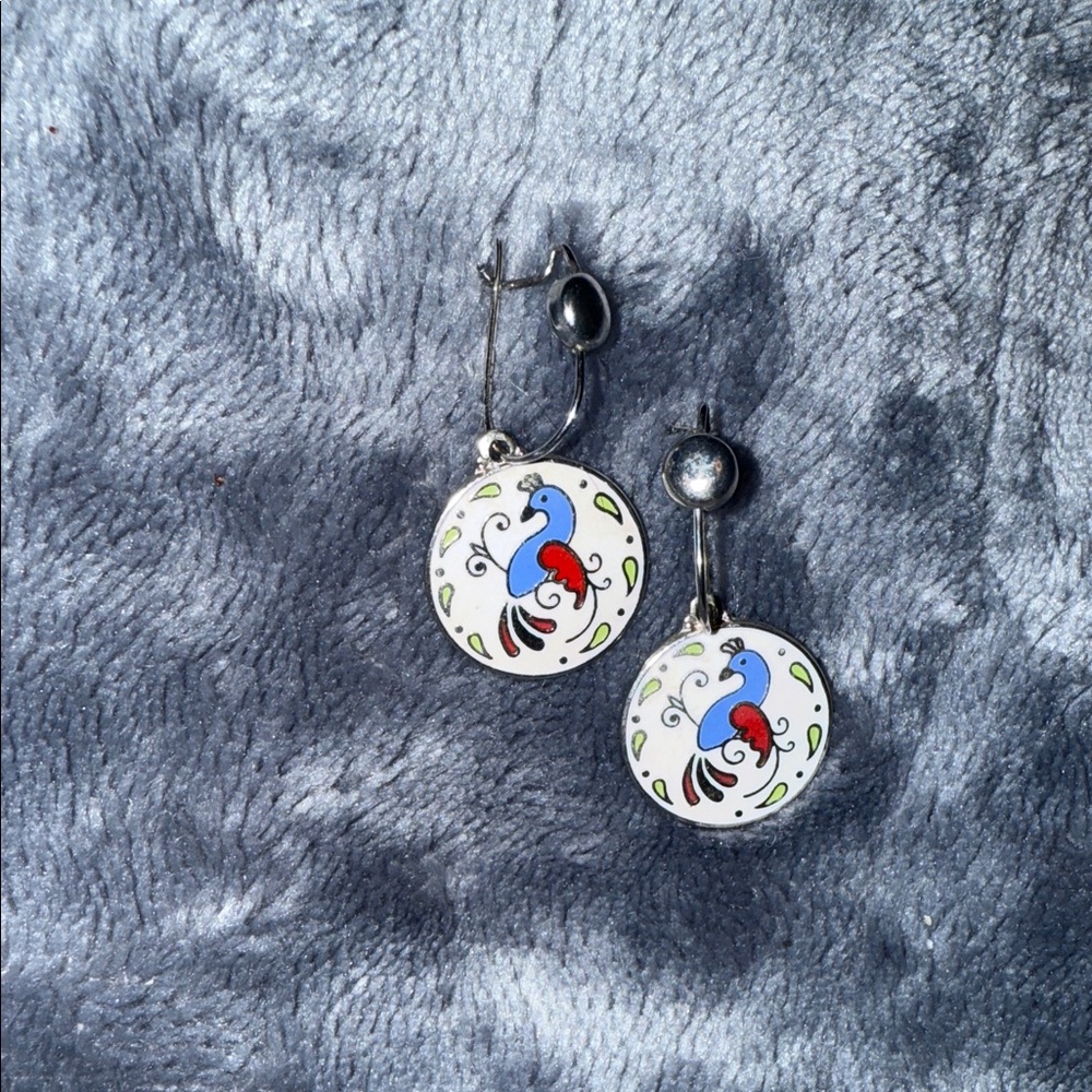 Hoffman PA Dutch Thistle Bird Hex Enamel Dangle Folk Art Represents Good luck!
